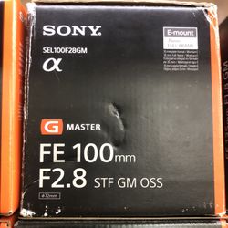 Sony FE 100mm F/2.8 STF GM OSS Lens Brand New