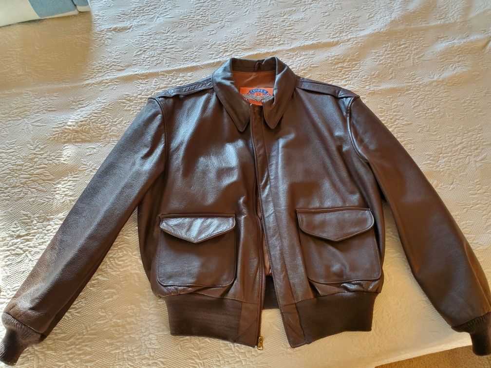 Authentic WWII A-2 Leather Bomber Flight Jacket Size 44R