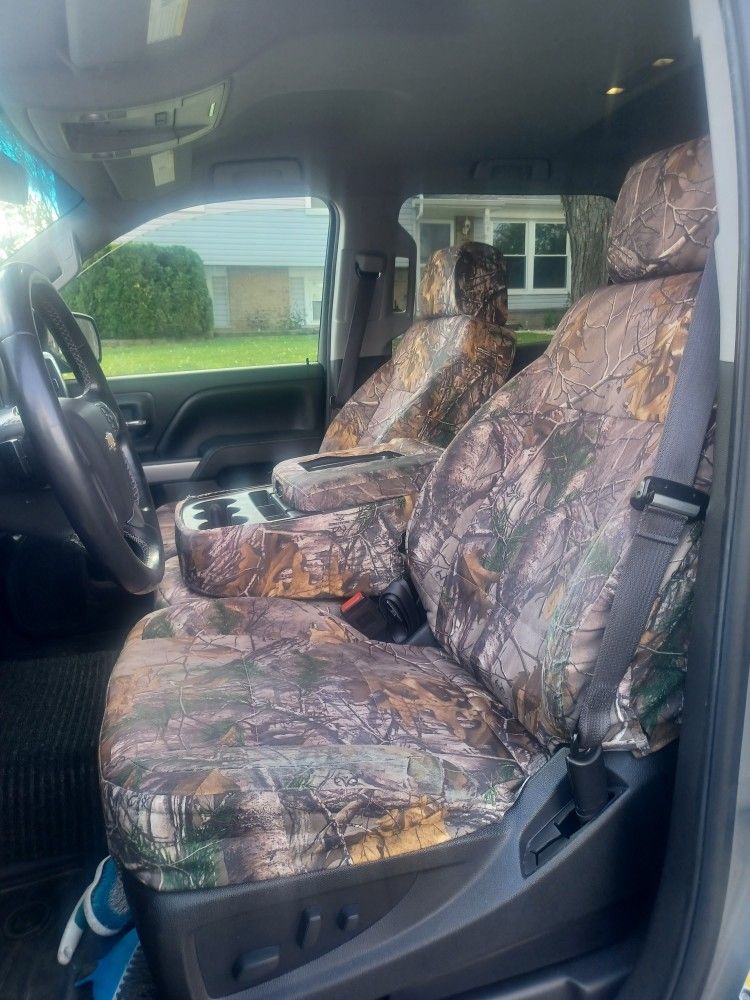 14-18 SILVERADO SIERRA 1(contact info removed) 3500 CREW CAB CAMO SEAT COVER SET 4X4 RWD 4.3 V6 5.3 V8