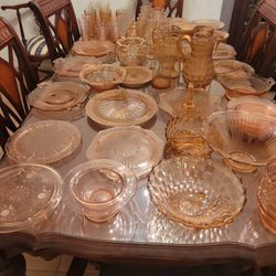 Pink Depression Antique 234 Pieces There Is Even Mr Peanut Salt & Pepper 