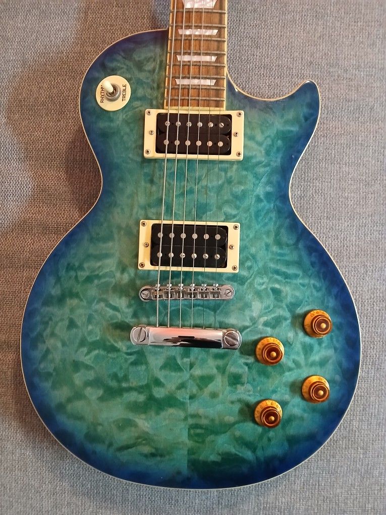 Limited edition  2002 Les Paul Gibson Epiphone Aqua burst 