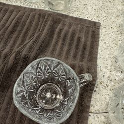 Glass Punch Bowl Cups