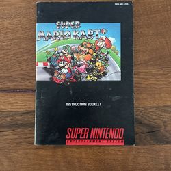 Snes Super Mario Kart Manual Only