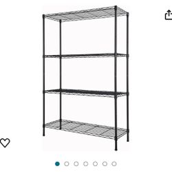 4-Shelf Adjustable Heavy Duty Storage Shelving Unit, Metal Organizer 