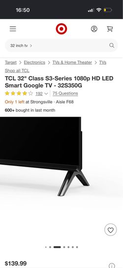 TCL 32” stand tv HD LED