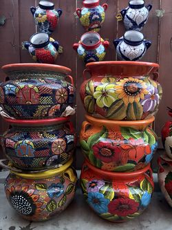 Macetas de Talavera y Decoraciónes ,diferentes diseños y diferentes $$presios .