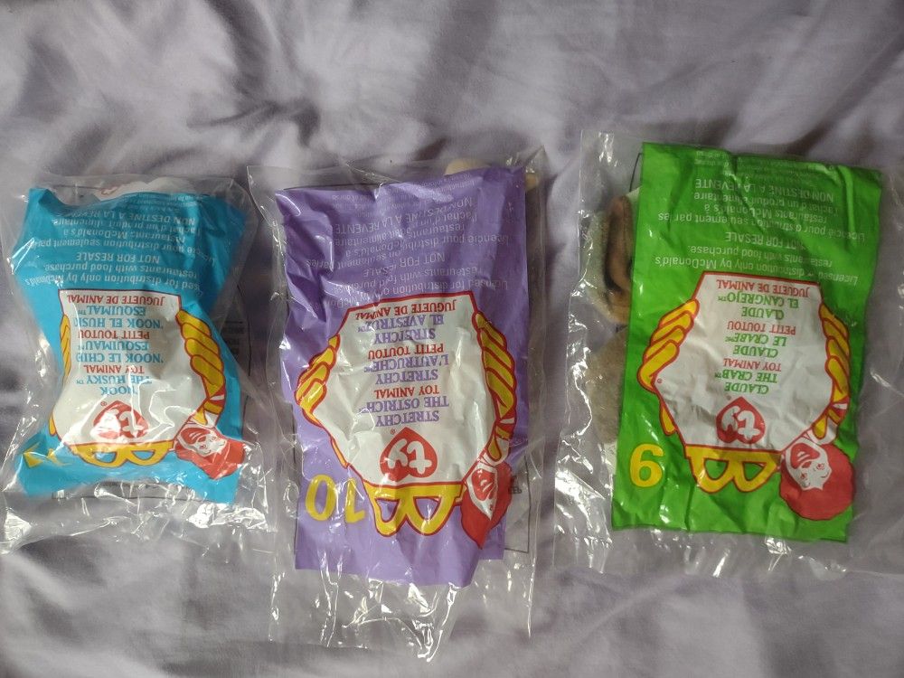3 McDonald's Ty Beanie Babies From 1999