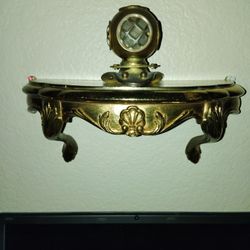 Vintage Brass Diver And Shelf