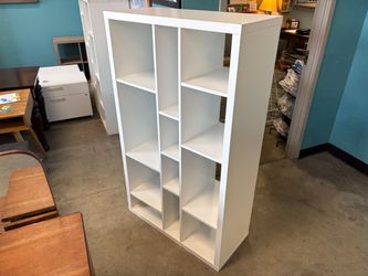 Modern White Multi-Sized Cube Organizer Bookcase
