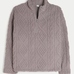 Hollister Gily Hicks Cozy Half Zip Sweater 