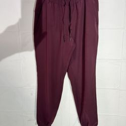 Lululemon Joggers Burgundy Drawstrings Size 8