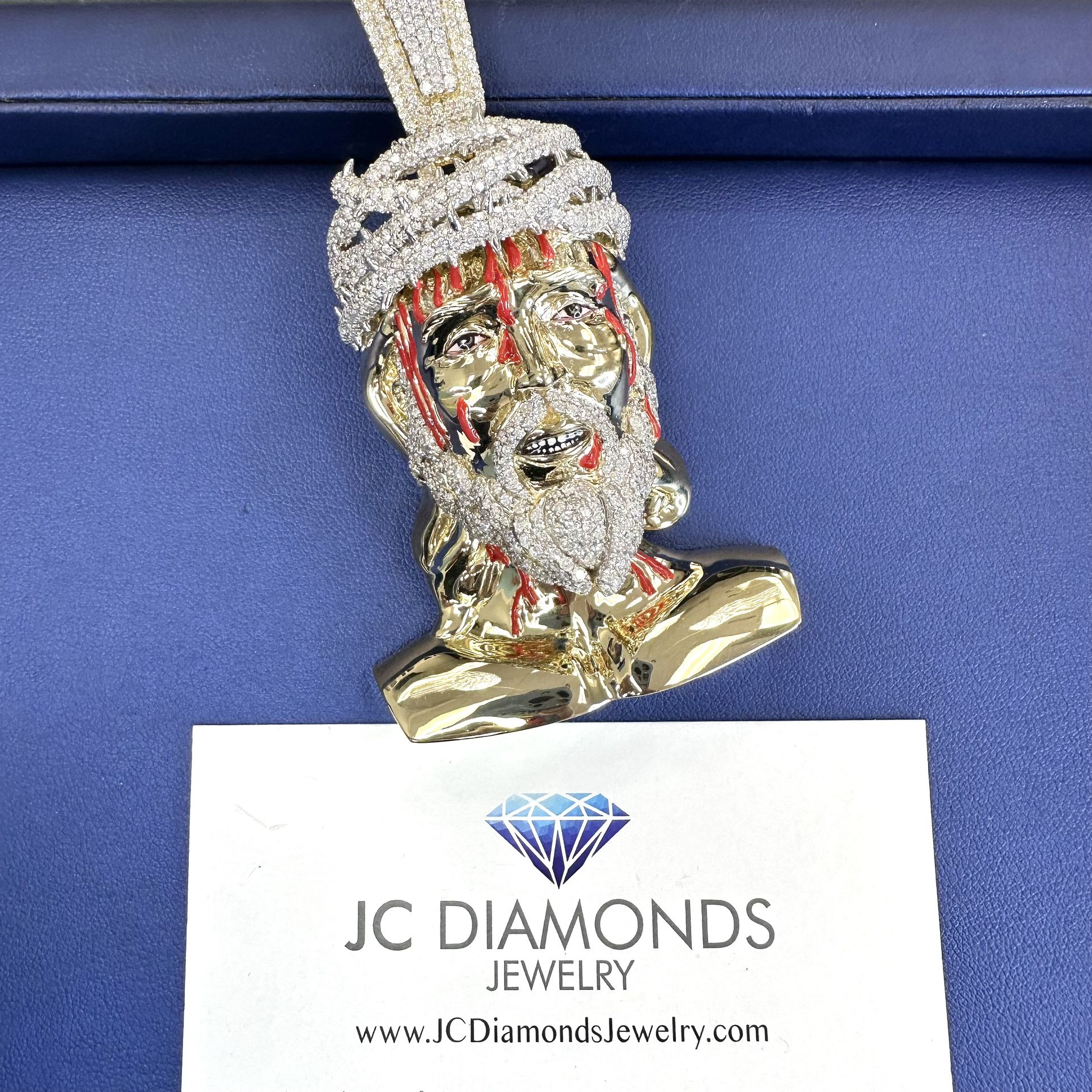 Pendant Jesus Face 4 Inch 10k Diamonds 💎