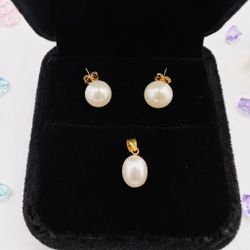 Real 18K Pearl SET