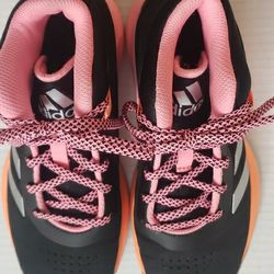 ADIDAS Cross EM Up 5 Unisex Sneakers Size 4 Shoes Black Pink