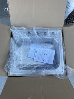 Glacier Bay 25 in. Drop in Single Bowl 20-Gauge Stainless Steel Kitchen Sink 