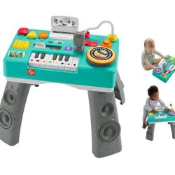 Fisher-Price Baby & Toddler Toy Laugh & Learn DJ Table with Educational Musical Activities for Developmental Play Infants Ages 6+ Months