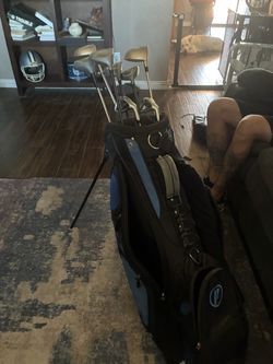 Golf bag and clubs