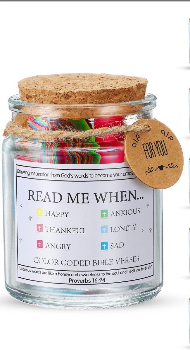 Bible Verse Jar, Read Me When Bible Verses, Prayer Jar