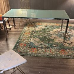 Glass dining room table