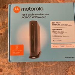 MOTOROLA 16x4 CABLE MODEM PLUS AC 1900 WI-FI ROUTER