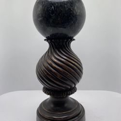 Solomonic Black Marquina Marble Statue