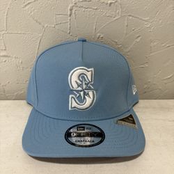MLB New Era Seattle Mariners Sky Blue 9fifty A Frame SnapBack Hats 