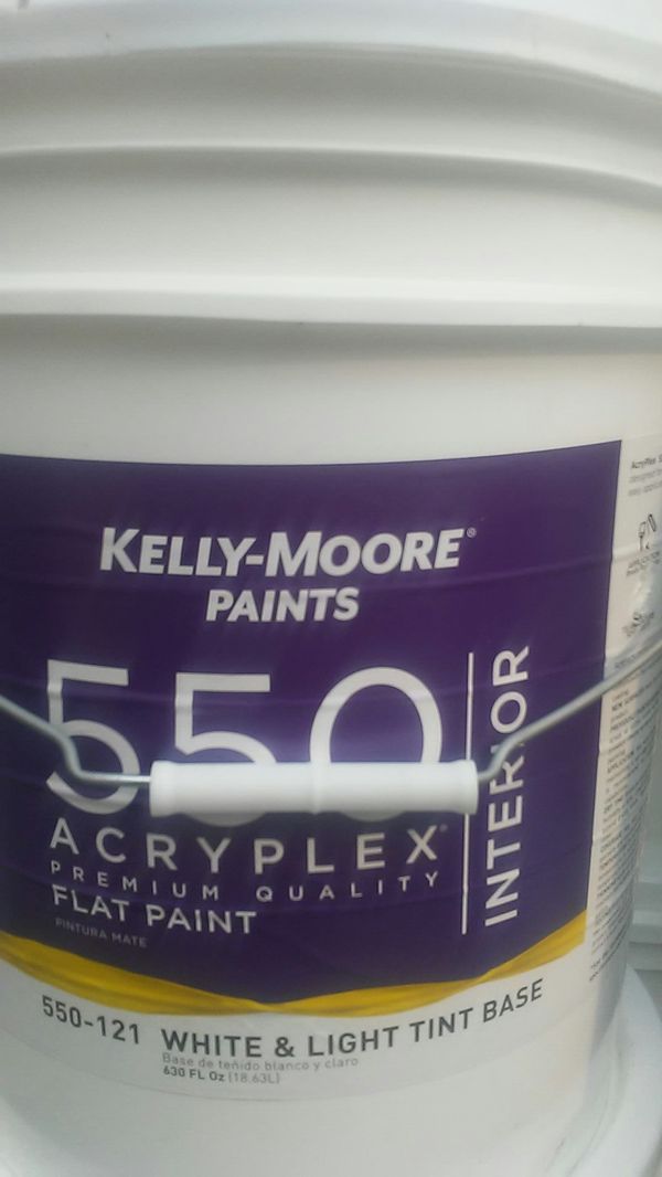 Kelly moore paints flat paint 550=121 white & light tint base for Sale