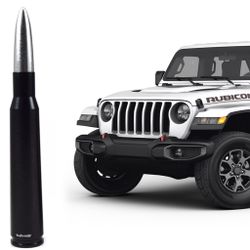 Black with Silver Tip Antenna for All Jeep Wrangler Renegade Liberty Patriot Cherokee and more