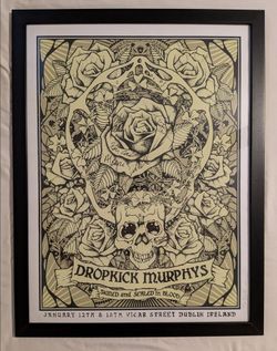 Dropkick Murphys Signed Autograph Vicar Street Dublin Brian Mercer Print 74/100