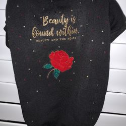 Beauty And The Beast Dog Hoodie Size Large 
