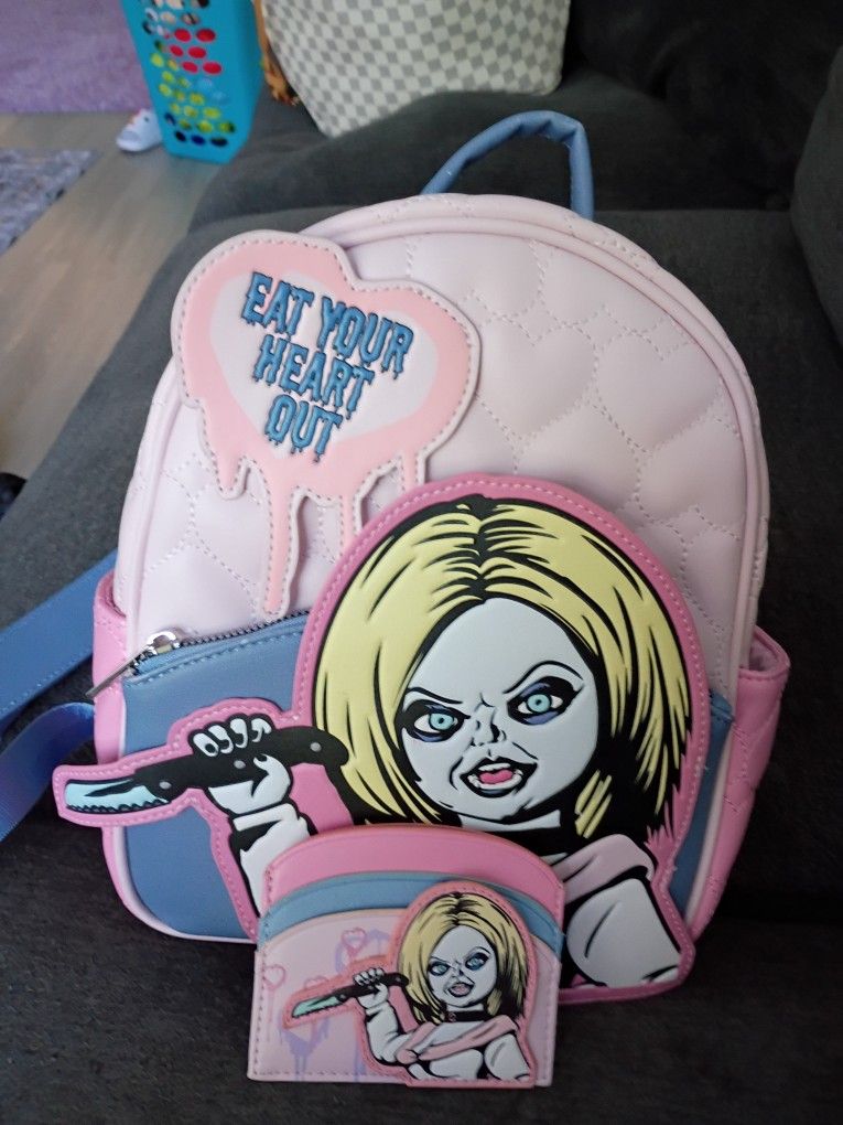Chucky Backpack Purse And Wallet Set 