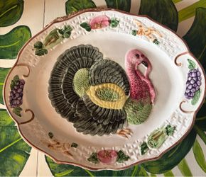 Ceramic Turkey Serving Platter