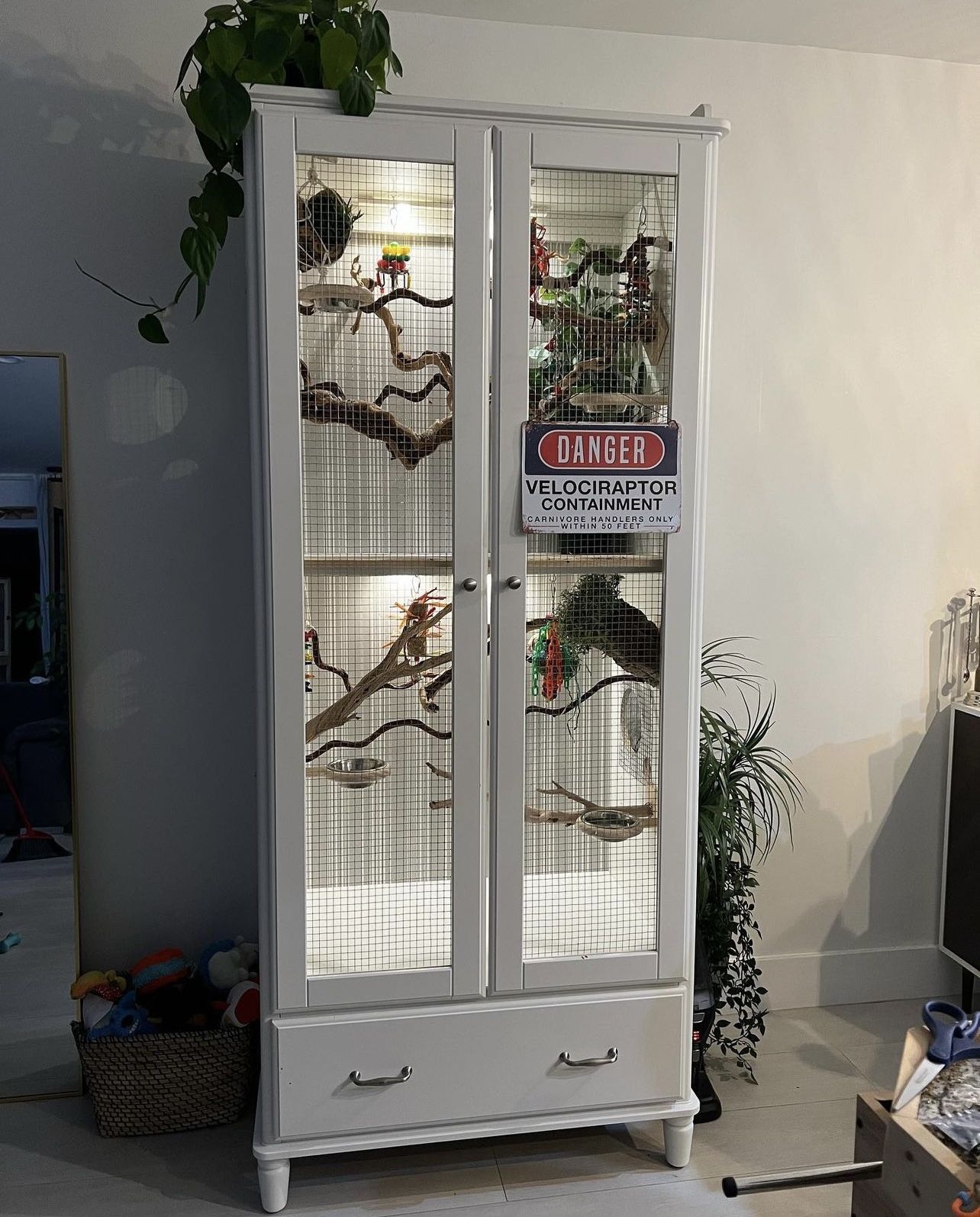 Bird Cage Reptile Enclosure Ikea Bookcase Wardrobe Pets for Sale in