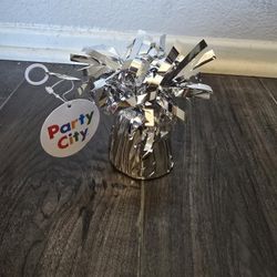 Metallic Silver Balloon Weight 