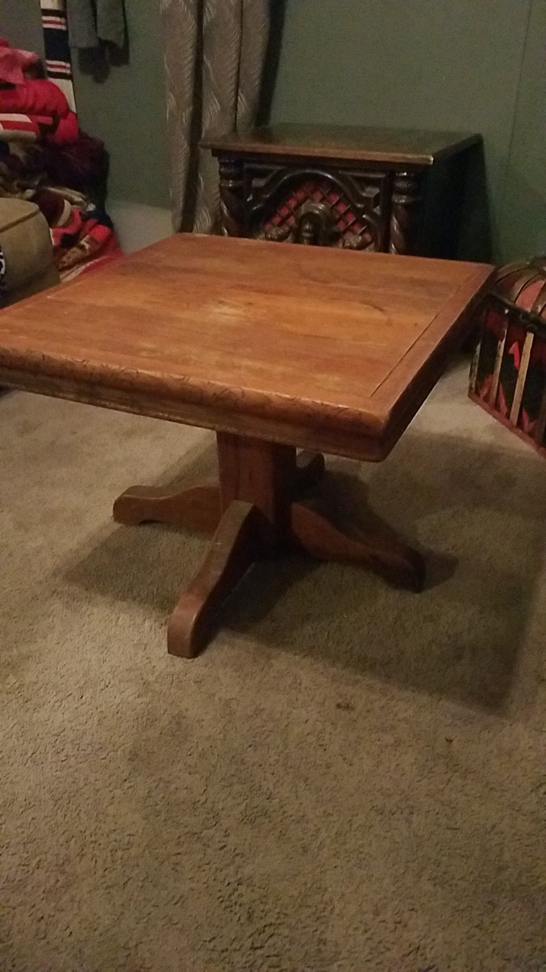 Small wooden coffee table