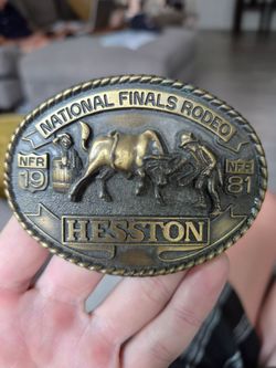 1981 Hesston National Finals Rodeo NFR Belt Buckle Seventh Edition