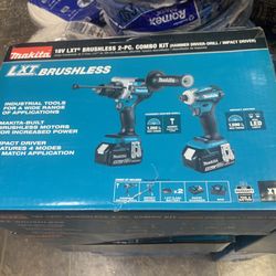 Makita New Kit Hammer Dril And Impact Batteries 5ah And Rápid Charger 