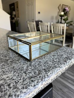 Vintage Brass Mirror Box