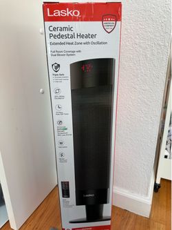 Lasko Ceramic Pedestal Space Heater 1500W with Remote & Box (CS27650ES)