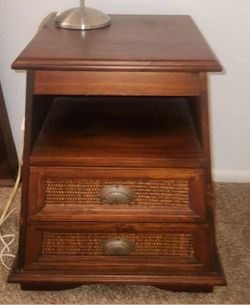 dark mahogany Pier 1 Imports Pyramid Collection nightstand