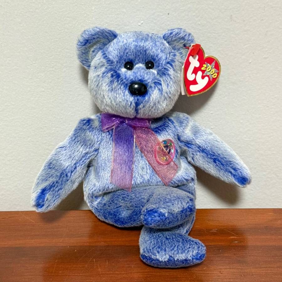 Ty The Beanie Babies Collection Periwinkle The Bear 2000