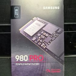 Samsung 980 PRO 2TB SSD, PCIe 4.0 NVMe Gen 4 Gaming M.2 SSD - Brand New