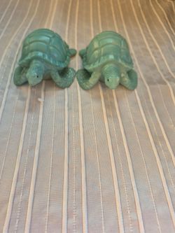 Turquoise Turtle Figurines Set of 2