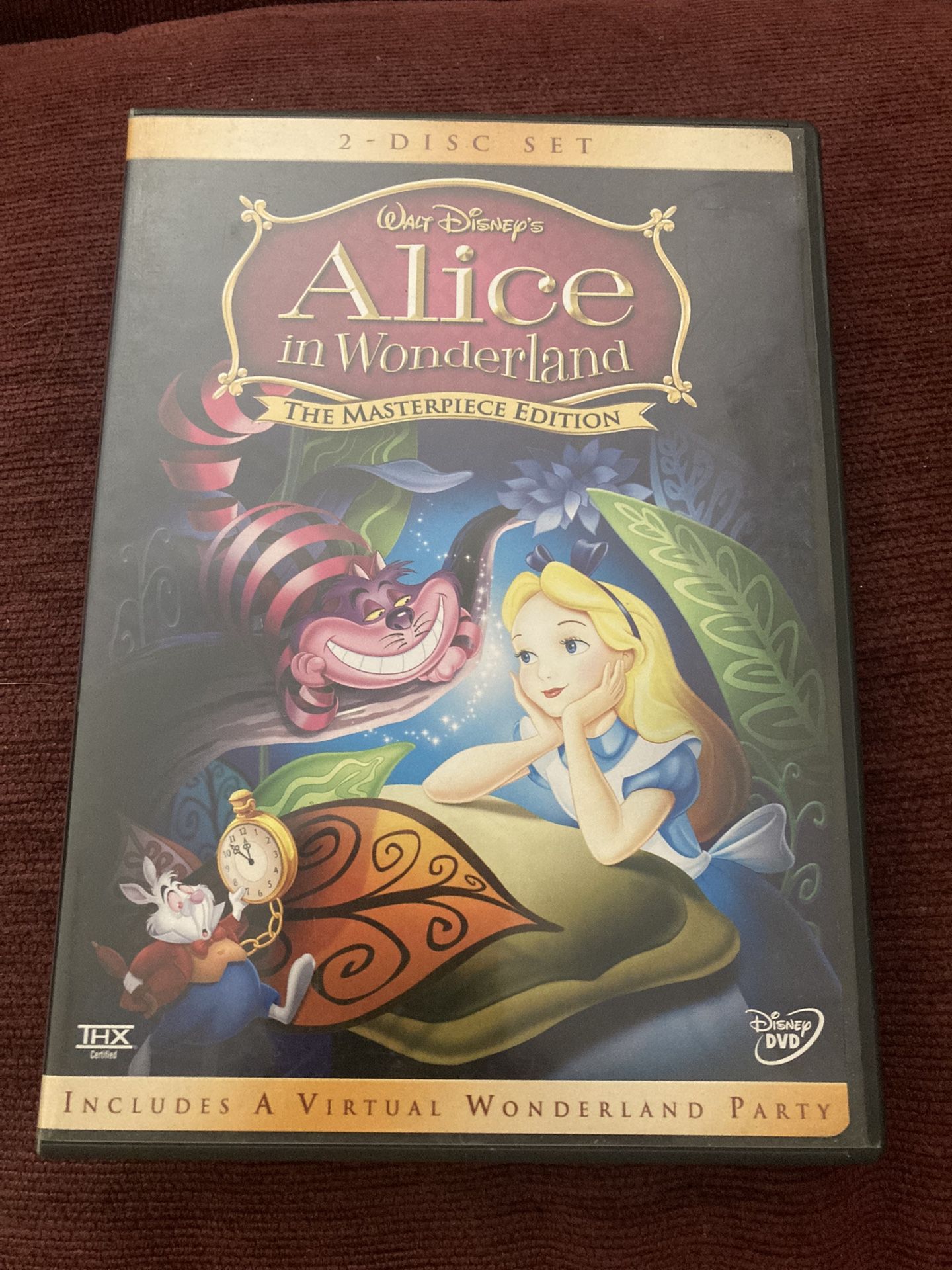 Walt Disney Alice In Wonderland The Masterpiece Edition, 2 Disc Set, 2004 Re-release