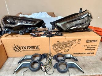 AlphaRex 14-24 Toyota 4Runner MK II Nova Series LED Projector Headlights Alpha Black