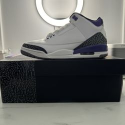 Jordan 3 Retro Dark Iris (size 8)