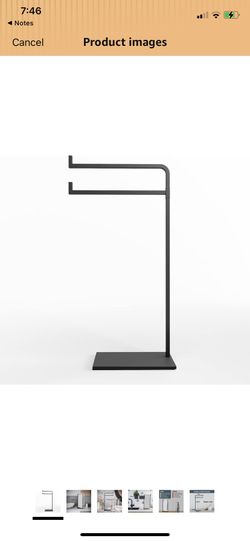 Brand new Hand Towel Holder Bathroom Countertop - 17 Inch Tall Black Free-Standing Hand Towel Stand