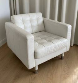 IKEA Leather white sofa