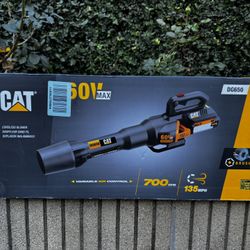 Cat DG650 60V 700 CFM 135 MPH Leaf Blower Cordless with Battery and Charger,Adjustable Speed Blower