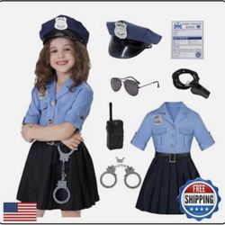 Girls Police Officer Costume 